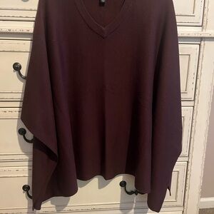 Ann Taylor Ribbed Knit Sweater in Rich Burgundy